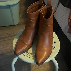 Brown Leather Ankle Boots